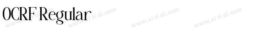 OCRF Regular字体转换